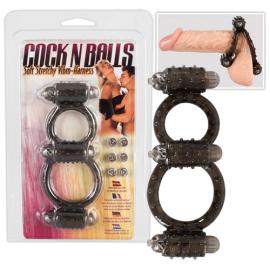 ANEL VIBRATÓRIO PARA O PÉNIS E TESTÍCULOS COCK N BALLS