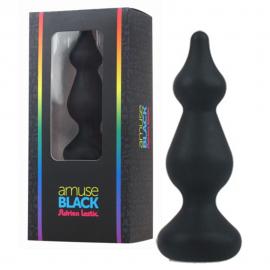 PLUG ANAL AMUSE BLACK S ADRIEN LASTIC PRETO