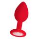 PLUG ANAL DIAMOND BUTT PLUG PEQUENO VERMELHO