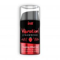 GEL COM VIBRAÇÃO VIBRATION MORANGO INTT 15ML