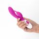 VIBRADOR COM ESTIMULADOR DE CLITÓRIS GUMMIE ROXO E LUBRIFICANTE À BASE DE ÁGUA INCLUÍDO CRUSHIOUS